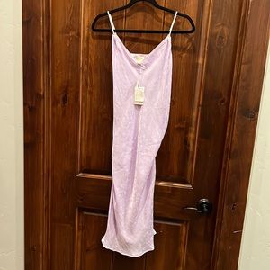 NWT Gap XL Love Dreamwell Satin Sleep Dress Slip - Purple